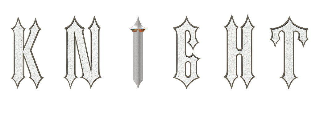 Knight Online — KNIGHT yazısı ve kılıç temalı logo